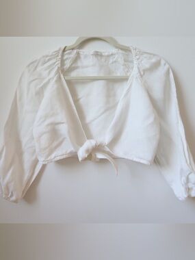 Wilfred Aritzia White Tie-Front Women's Top cardigan XXS